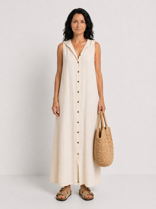 OCTAVIA | ROCHIE MAXI FĂRĂ MÂNECI CU GLUGĂ