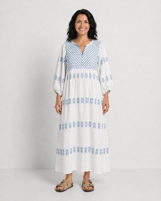 CORNELIA | ROCHIE MAXI CU BRODERIE DECOLTEU V