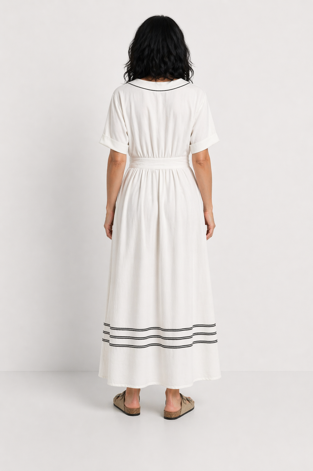 ELVIRA | ROCHIE MIDI DECOLTEU V MÂNECI SCURTE