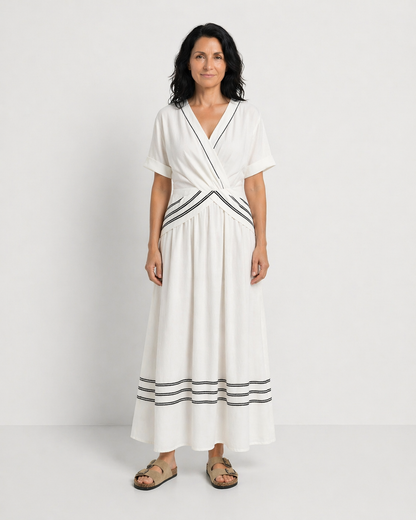 ELVIRA | ROCHIE MIDI DECOLTEU V MÂNECI SCURTE
