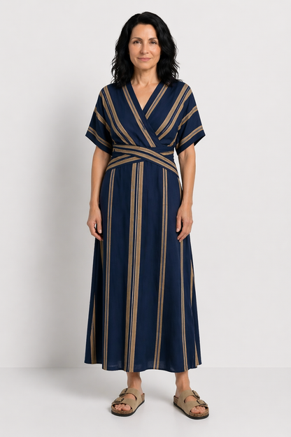 GEORGETA | ROCHIE MAXI CU TALIE EVIDENȚIATĂ
