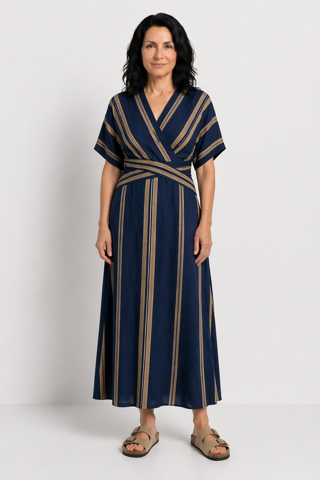 GEORGETA | ROCHIE MAXI CU TALIE EVIDENȚIATĂ