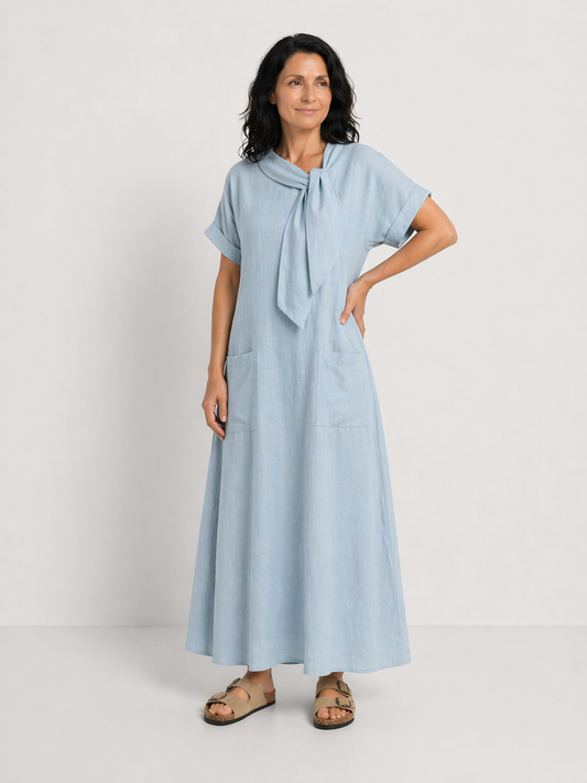 NICOLETA | ROCHIE MAXI GULER ROTUND CU BUZUNARE
